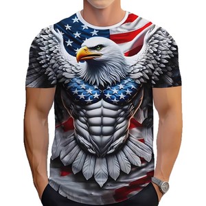 Men's <b>Lion</b> Print T-<b>Shirt</b> Short Sleeve 100% Polyester Breathable Summer Casual Wear - Product Image 5