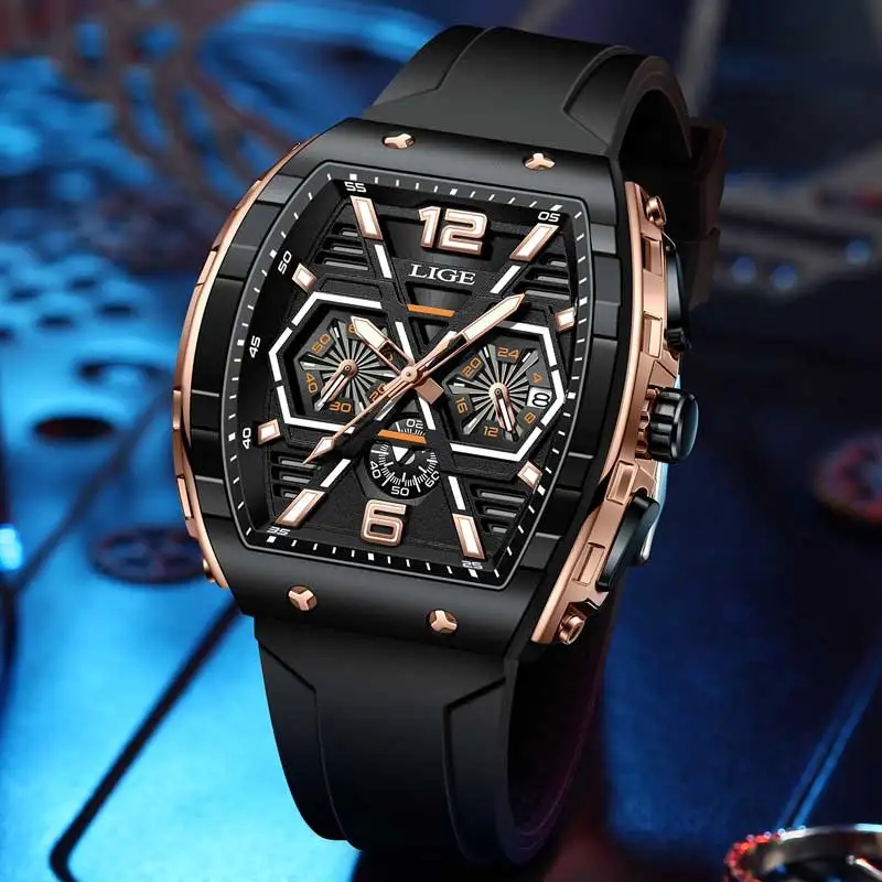 LIGE 2024 Mens Watches - Sporty, Waterproof, and Stylish