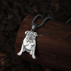 Collier avec pendentif personnalisé pour chien <span class=keywords><strong>Shar</strong></span> <span class=keywords><strong>Pei</strong></span>, plaqué or 18 carats, acier inoxydable 316L, gravure laser, bijou photo d'animal de compagnie, cadeau commémoratif - Product Image 3
