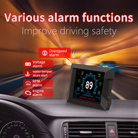 WiiYii P22 HUD Affichage Tête Haute OBD2 GPS LCD Jauge de Voiture avec Consommation de Carburant et Diagnostic Automobile Sécurité
