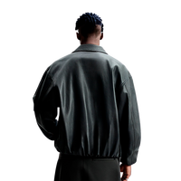 Jaket Kulit Sintetis Pria Logo Kustom Grosir, Jaket Motor Kasual Ritsleting untuk Pria