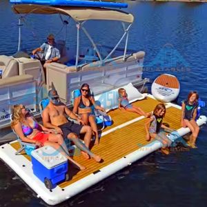 Dock gonflable pour jet ski - Plateforme en PVC résistant aux UV et robuste pour <span class=keywords><strong>la</strong></span> navigation en lac, sur <span class=keywords><strong>la</strong></span> plage et en mer - Product Image 3