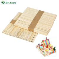 Bâtonnets de glace en bois écologiques multi-usages, taille standard 114*10*2mm, pour la crème glacée