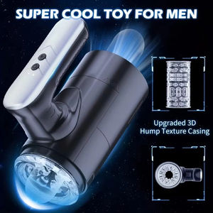 Automatische mannelijke masturbatie cup met 5 stotende, realistische orale vagina vacuümzuigende vibrator seksspeeltjes voor mannen, sexshop - Product Image 4