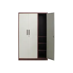 Самые популярные мебель 3 стальные двери Almirah дизайны по низкой цене для офиса дома металлические одностворчатый шкаф Almirah