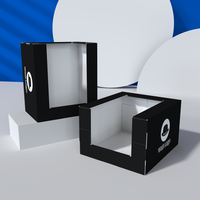 En gros Noir Imprimer Offre Spéciale Chapeau Personnalisé Emballage Casquette de Baseball Boîte-Cadeau Avec Fenêtre Transparente Belle Qualité