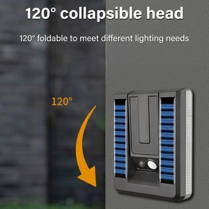 Luces Solares de Pared para Exteriores de 32 LED, Luces de Calle Plegables con Sensor de Movimiento PIR, 300 lm, Alimentadas por Energía Solar, Impermeables IP65, para Jardín - Product Image 4