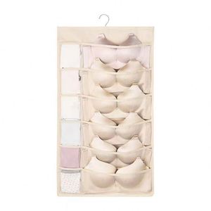 Bolsa colgante de malla de doble cara para almacenamiento trasero de puerta de armario, para ropa interior y calcetines, venta al por mayor - Product Image 1