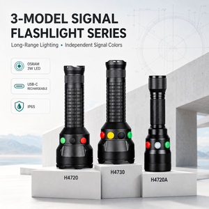 WOSEN RGB Signal Command Strong <b>Light</b> LED Torch Tail Beacon Attack Head Aluminum Search Rescue Emergency Tactical Flashlight - Product Image 5