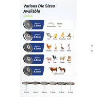 Pièces de rechange neuves pour moulin à granulés d'aliments en acier au chrome-manganèse, plaque à matrice plate modèle 150, diamètre du trou de 4 mm, capacité de 90-150 kg/h, marque NH