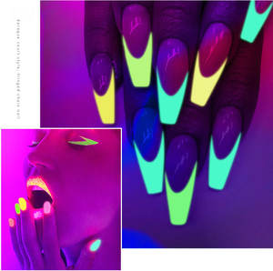 <span class=keywords><strong>Noche</strong></span> brillante de la iluminación de largo tiempo esmalte de uñas noctilucentes luminoso polvo de pigmento oscuro - Product Image 4