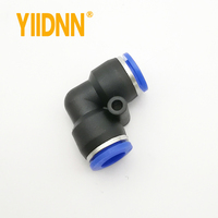 Connecteur Union Coudé Pneumatique PV en Forme de L 4mm 6mm 8mm 10mm 12mm 14mm 16mm OD Tuyau Tube Tuyau Slip Lock Plastique Gaz Raccord Rapide