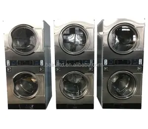 Stack Dryer 12kg Coin Operated For Laundry Shop Full Automatic Computer Control