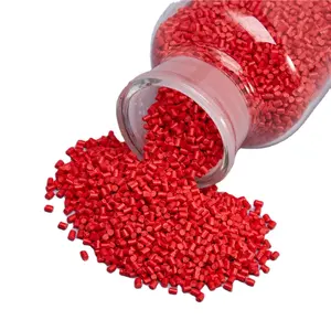 Não tóxico plástico granulado masterbatch cor vermelha para injeção alimentos recipiente