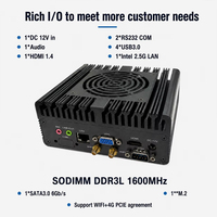 Mini PC industriel Intel Core I7-4600U DDR3L SODIMM 1600 MHz double RS232 I226-V LAN ordinateur compact