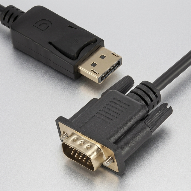 DisplayPort DP to VGA Cable 1.8M 1080P Gold Plated Adapter Converter Cable for PC Laptop Monitor Projector Plug and Play