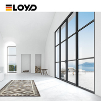 Ventanas Panorámicas para Villa de Eloyd Factory, de Aluminio, de Piso a Techo, con Vidrio Low-E, Resistentes a Huracanes e Insonorizadas