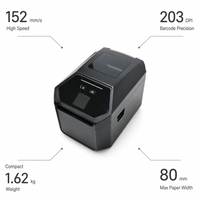 Imprimante d'étiquettes alimentaires USB de bureau 203 dpi, créateur d'autocollants codes-barres pour le codage des lots d'ingrédients et des dates de péremption (travail en ligne)