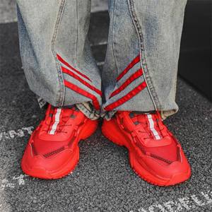 Chaussures de course rouges personnalisées avec logo pour hommes, nouvelle collection 2025, respirantes, décontractées, style sneakers - Product Image 2