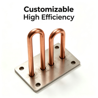 Service OEM personnalisé : Ailettes de dissipation thermique en cuivre plié en U pour onduleurs IGBT et CPU