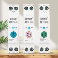 Disjoncteur intelligent Wi-Fi 1P+N avec boîtier moulé, protection contre les surtensions/surintensités/surpuissances, contrôle vocal à distance