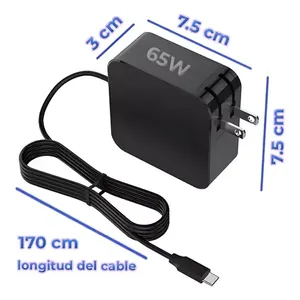 Chargeur universel USB C 65w Type C Adaptateur carré - Product Image 1