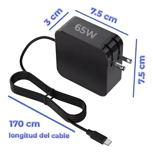 Universal Charger USB C 65w Type C Square Adapter