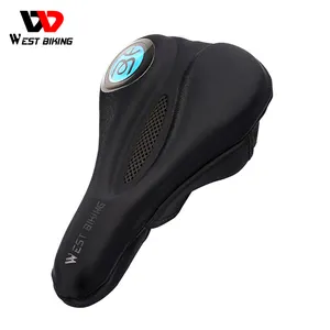 WEST BIKING Bike Saddle Cover Memory Foam Silicon Gels Cycling Seat Mat Comfortable Thick Sponge Soft MTB Bicycle Saddle Cover