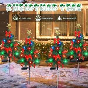 2024 <span class=keywords><strong>TikTok</strong></span> vente chaude arbre de Noël solaire LED arbre solaire lumière fleur jardin lampe décoration de noël - Product Image 2