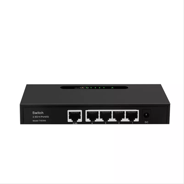 2.5G Uplink Ethernet Switch 4 Ports Full 10/100/1000Mbps Ethernet RJ45 Multi-Gigabit Unmanaged Switch Hub
