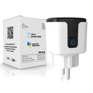 SIXWGH Smart Home Tuya Wi-fi Controle Remoto Sem Fio DA UE 16/20A Energia Medidor Tomada Plugs Inteligentes Compatível com Alexa Google Alice