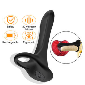 Kotak Khusus Gratis - Vibrator Penis Pasangan Dengan Cincin Ereksi Tahan Lama Stimulasi Puting Vagina Klitoris Pijat Orgasme - Product Image 2