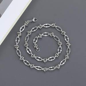 VAF 45/50/55/60CM Labios Espina Hebilla Costura Collar Acero Inoxidable Estilo Fresco Labios Und Dornen Halskette - Product Image 3