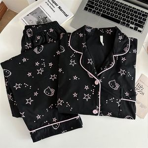 Pijamas nuevos pantalones largos <span class=keywords><strong>de</strong></span> manga larga dulce <span class=keywords><strong>Hello</strong></span> <span class=keywords><strong>Kitty</strong></span> dibujos animados impreso ropa <span class=keywords><strong>de</strong></span> dormir cómoda para mujer ropa <span class=keywords><strong>de</strong></span> casa camisones - Product Image 4