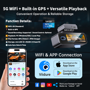 Superbe caméra de tableau de bord 4K <span class=keywords><strong>pour</strong></span> <span class=keywords><strong>voiture</strong></span> Caméra de tableau de bord avant et arrière avec détecteur de <span class=keywords><strong>radar</strong></span> Boîte noire Enregistreur vidéo Garantie 1 an - Product Image 5