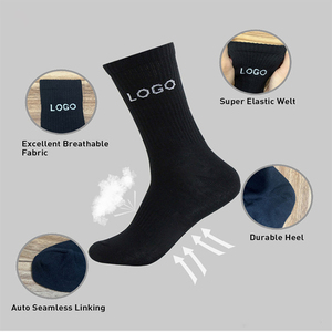 Chaussettes en coton avec logo personnalisé, pas <span class=keywords><strong>de</strong></span> commande minimum, design personnalisé, broderie jacquard, chaussettes <span class=keywords><strong>de</strong></span> sport courtes pour hommes - Product Image 3