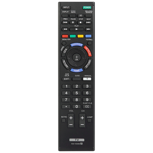 New RM-YD099 Replacement Remote Control for Sony 4K HDTV TV KDL-42W805B KDL42W805B KDL-50W805B