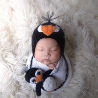 Gris bébé garçon tenue nouveau-né photographie accessoires tricoté Mini renard ours Lion posant Animal jouet bébé Photoshoot lapin lapin cochon