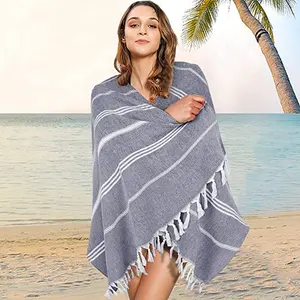 Wholesale Personalized 100% Cotton 39 x 71" Yarn Dyed Accept Turkish Beach Towels with Tassels