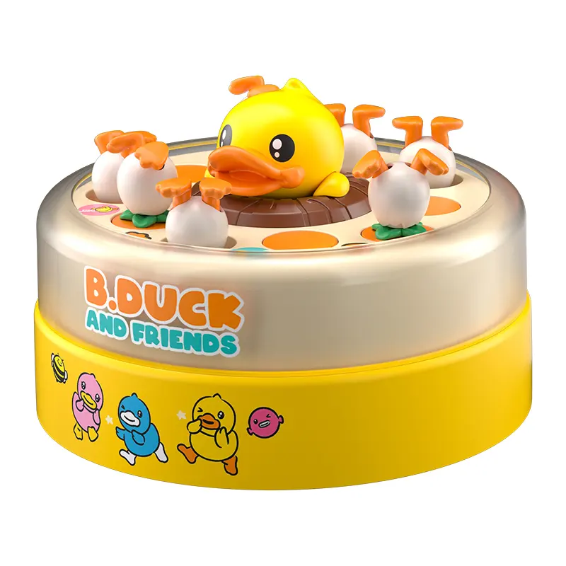 2024 New Cartoon Yellow Duck Bounce Turntable Fishing Interactive Educational Parent-Child Wholesale Gifts Creative Toys