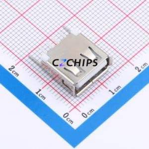 USB180-07-T1-W USB Connector Through hole Component (THT) Connector Type-A USB 2.0 Female Through Hole - Product Image 1