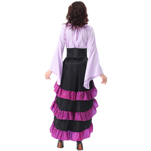 <span class=keywords><strong>Disfraz</strong></span> de Pirata Bucanero para <span class=keywords><strong>Mujer</strong></span>, Conjunto Victoriano de Halloween con Blusa, Falda con Volantes, Estilo Punk Renacentista <span class=keywords><strong>Burlesque</strong></span>, Diseño Asimétrico - Product Image 4