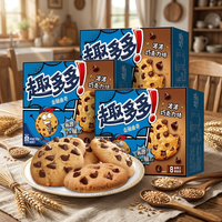 Vente en gros de boîtes de biscuits aux pépites de chocolat ronds et moelleux de 170 g, collation sucrée pour les loisirs quotidiens