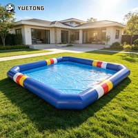 Kolam Renang Tiup PVC Tahan Lama Yuetong, Tersegel, Besar, Mudah Dipasang untuk Anak-anak dan Dewasa