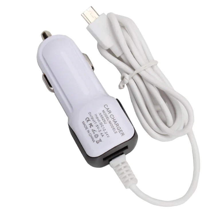 Hochwertiges USB-Auto ladegerät mit Android V8 Micro-USB-Kabel