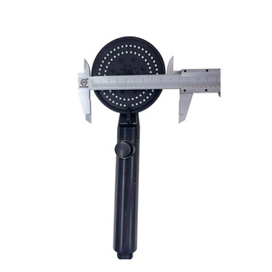 Juego de ducha negro de 5 velocidades con manguera, cabezal de ducha redondo tipo lluvia, ABS, portátil, fácil de limpiar, para baño. - Product Image 3
