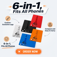 Câble de charge portable pour porte-clés 5 en 1, multi-ports, nylon durable, logo personnalisé, cadeau promotionnel d'entreprise