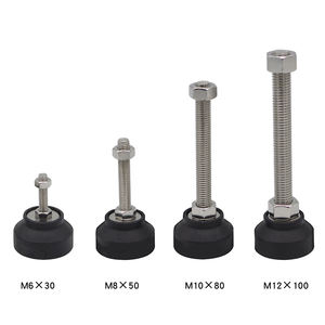 <span class=keywords><strong>Pieds</strong></span> de nivellement en caoutchouc réglables MSR M6x30-40F à base fixe, goujon 304, grande base, glissières en caoutchouc pour profil en T # 7801 - Product Image 5