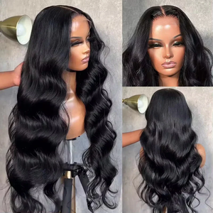 थोक कच्चे विस्थानी कुंवारी मानव बाल शरीर लहर पारदर्शी फीता फ्रंट विग, काले महिलाओं के लिए 13x4 एचडी फीता ललालाट विग - Product Image 4