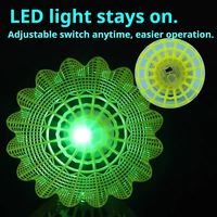 JINFAN Balle de badminton lumineuse légère et durable, résistante au vent, 5g, avec tête en polystyrène pour l'entraînement en extérieur